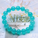 Green Amazonite Bracelet Stretch Round Beads Crystal Jewelry 8mm 9mm 10mm AAAAA