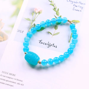 Natural Green Amazonite Bead Bracelet 12x9mm