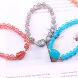 Natural Green Amazonite Bead Bracelet 12x9mm