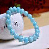 Green Amazonite Stone Bracelet Round Bead 8mm