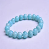 Green Amazonite Stone Bracelet Round Bead 8mm