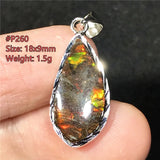 Green Ammonite Ammolite Silver Pendant Royal Jewelry Healing Love Gift