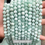 Green Angelite Angel Stone Beads Round Spacer Beads 6 8 10 mm