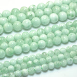 Green Angelite Round Beads Gemstone Bracelet DIY Jewelry Making