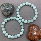 Green Angelite Stone Beads Bracelet Charms 6/8/10/12mm