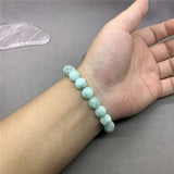 Green Angelite Stone Beads Bracelet Charms 6/8/10/12mm