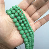 Green Angelite Stone Beads Round Gemstone Spacer Beads 6-12MM