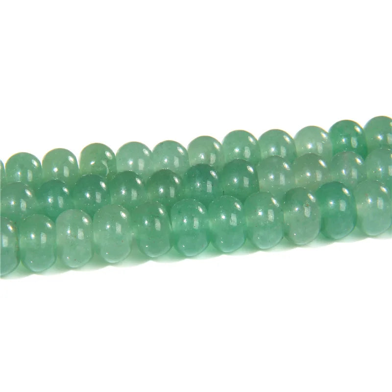 Green Aventurine Abacus Rondelle Beads Loose Gem Stone DIY Jewelry Making
