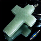 Green Aventurine Cross Gemstone Necklace Pendant