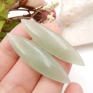 Green Aventurine Earrings Bead for Jewelry Making 42x11mm