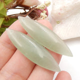 Green Aventurine Earrings Bead for Jewelry Making 42x11mm