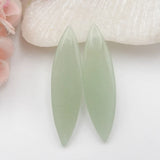 Green Aventurine Earrings Bead for Jewelry Making 42x11mm