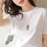 Green Aventurine Hexagon Pendant Tree Of Life Jewelry
