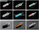 Green Aventurine Hexagonal Pointed Pendant 10Pcs/Pack