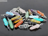 Green Aventurine Hexagonal Pointed Pendant 10Pcs/Pack
