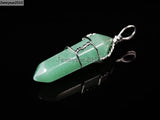 Green Aventurine Hexagonal Pointed Pendant 10Pcs/Pack
