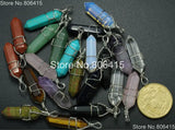 Green Aventurine Gems Wire Wrap Pointed Chakra Pendant Set