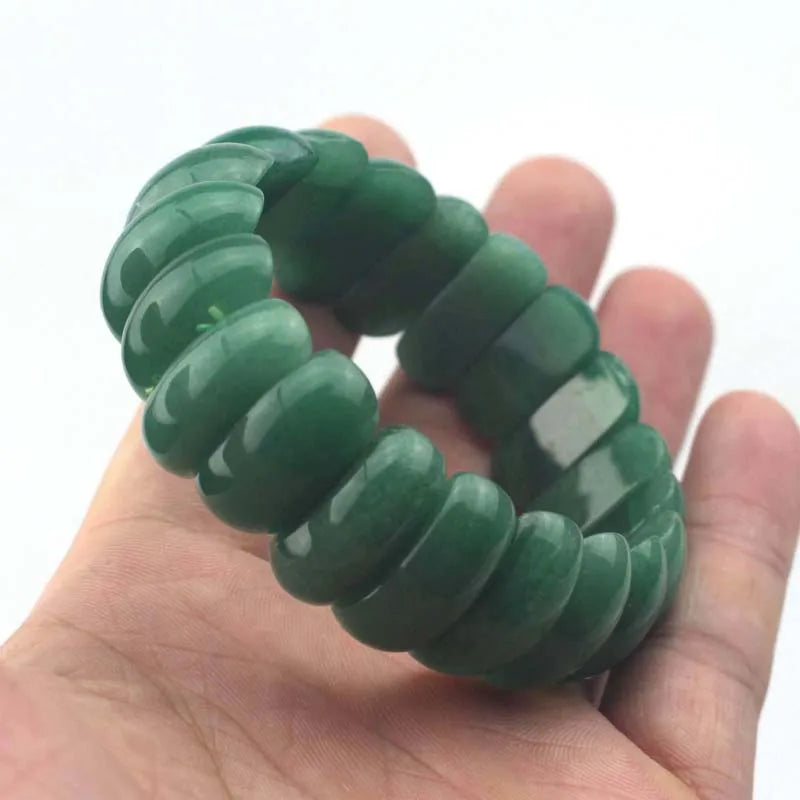Green Aventurine Jade Bracelet Natural Stone Bangle DIY