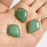 Green Aventurine Pendant Healing Quartz Charm for Jewelry Making