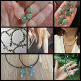 Green Aventurine Pendant Healing Quartz Charm for Jewelry Making