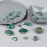 Green Aventurine Pendant Healing Quartz Charm for Jewelry Making