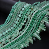 Green Aventurine Stone Bead Jades Faceted Gems Loose Bead