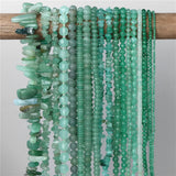 Green Aventurine Stone Bead Jades Faceted Gems Loose Bead