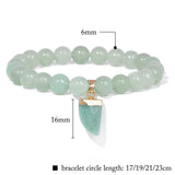Green Aventurine Stone Bracelet Peace Buckle Charm Bracelet