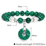 Green Aventurine Stone Bracelet Peace Buckle Charm Bracelet