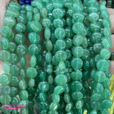 Green Aventurine Loose Beads 10mm Smooth Coin Shape DIY Jewelry 38Pcs
