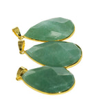 Green Aventurine Water Drop Pendant for Women Jewelry Making