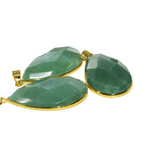 Green Aventurine Water Drop Pendant for Women Jewelry Making