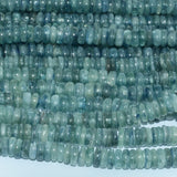 Natural Green-Blue Kyanite Slice Rondelle Beads 7mm Madagascar