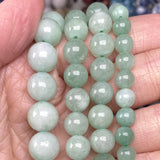 Green Burmese Jade Stone Beads Round Spacer Beads for Jewelry Making 4/6/8/10mm