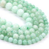 Green Burmese Jade Stone Beads Round Spacer Beads for Jewelry Making 4/6/8/10mm