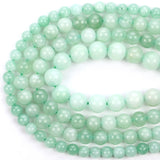 Green Burmese Jade Stone Beads Round Spacer Beads for Jewelry Making 4/6/8/10mm