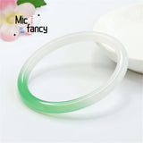 Green Chalcedony Agate Gradual Beauty Bracelet for Women