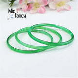 Green Chalcedony Agate Jingle Round Bracelet Retro Style Charm Gift