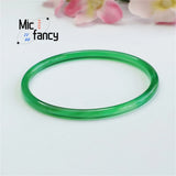 Green Chalcedony Agate Jingle Round Bracelet Retro Style Charm Gift