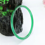 Green Chalcedony Agate Jingle Round Bracelet Retro Style Charm Gift