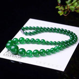 Natural Green Chalcedony Agate Round Beads Necklace 5-14mm