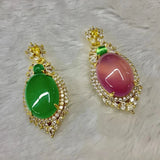 Natural Green Chalcedony Gemstone Pendant for Woman