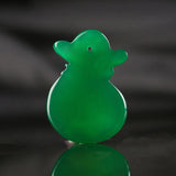 Green Chalcedony Carved Jade Pendant Necklace