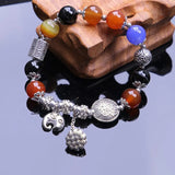 Green Chalcedony Round Bead Jade Bracelet
