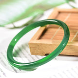 Green Chalcedony Hand Carved Round Bracelet Boutique Jewelry