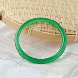 Green Chalcedony Hand-carved Round Bracelet Boutique Jewelry