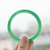 Green Chalcedony Hand-carved Round Bracelet Boutique Jewelry