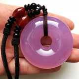 Hand-carved Natural Green Chalcedony Jade Pendant