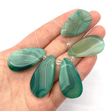 Green Chalcedony Water Drop Agate Pendant for DIY Women's Jewelry