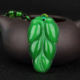 Green Chinese Agate Dragon Rose Pendant Jade Necklace Charm Jewelry